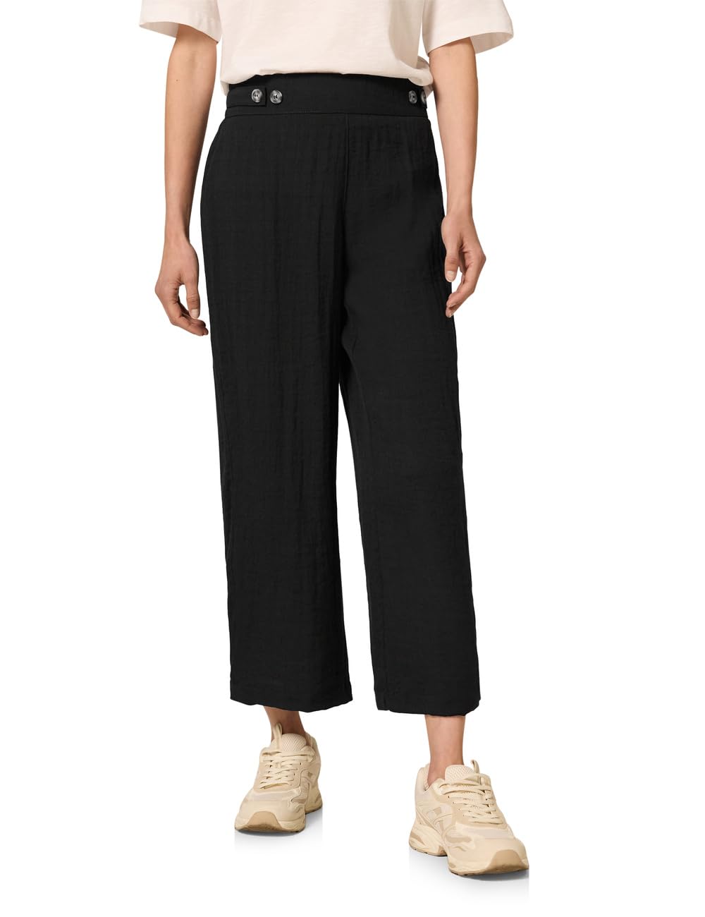 Street One Studio Damen Leinen-Look Wide Leg Hose 3818648