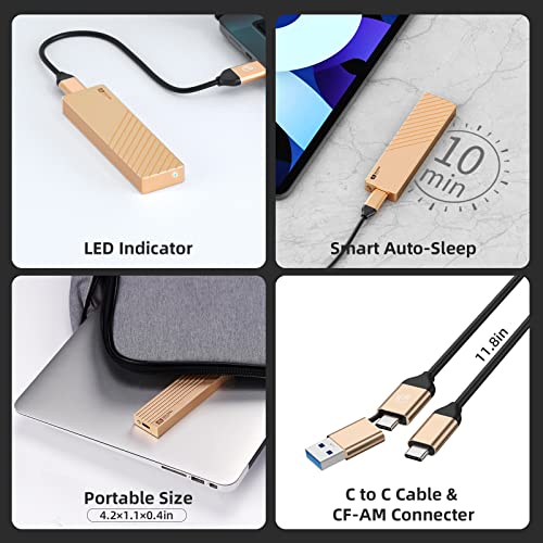 SAN ZANG MASTER Carcasa externa M.2 SATA SSD USB C miniatura 6