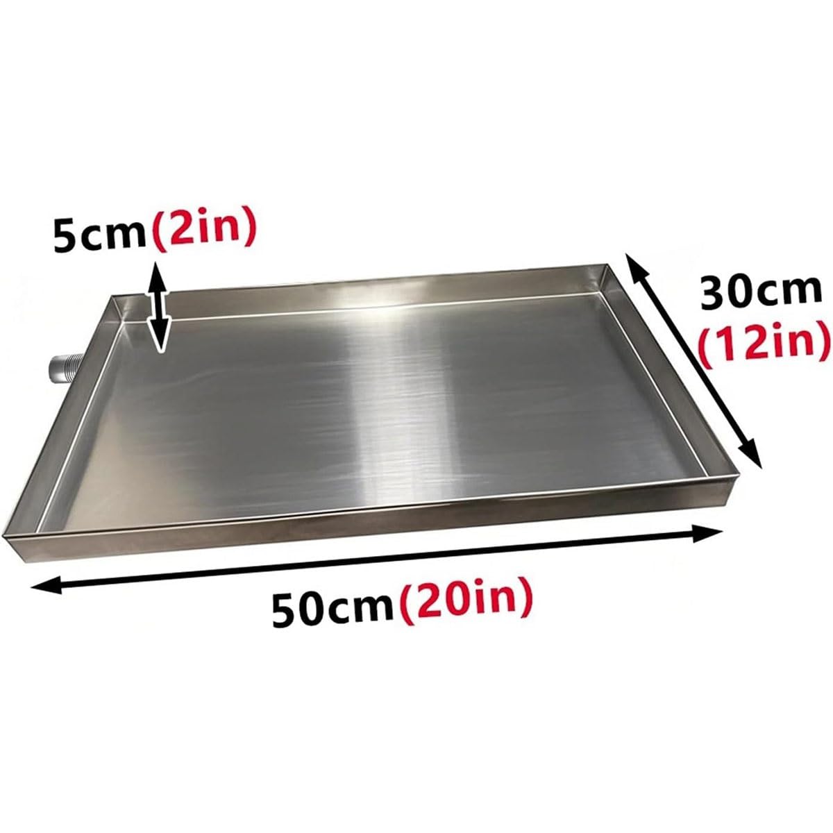 Bac de récupération des condensats en acier galvanisé robuste, bac de récupération des condensats de qualité supérieure, résistant à la rouille, for systèmes de climatisation,(30 * 70cm(12 * 28in))