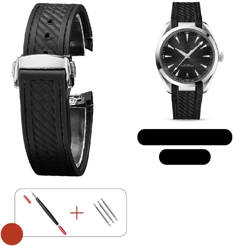 20mm Rubber Silicone Replacement Watch Band for Steel Buckle Series Watch Strap Bands for 20mm Watches,Watch Replacement Band Men Women