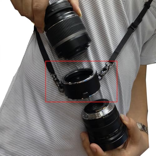 Adaptateur d'objectif double flippers appareil photo support échange objectif - 5