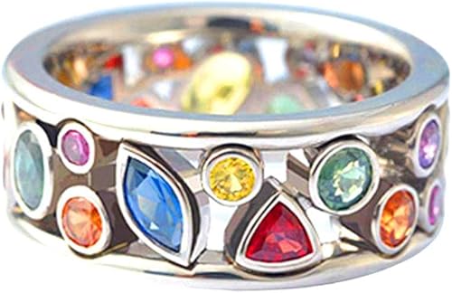 Miniatura 8 de TORINA - Anillo de iónico de cuarzo anillo de iónico de cristal de cuarzo para terapia de iónix anillo giratorio de moissanita termogénica