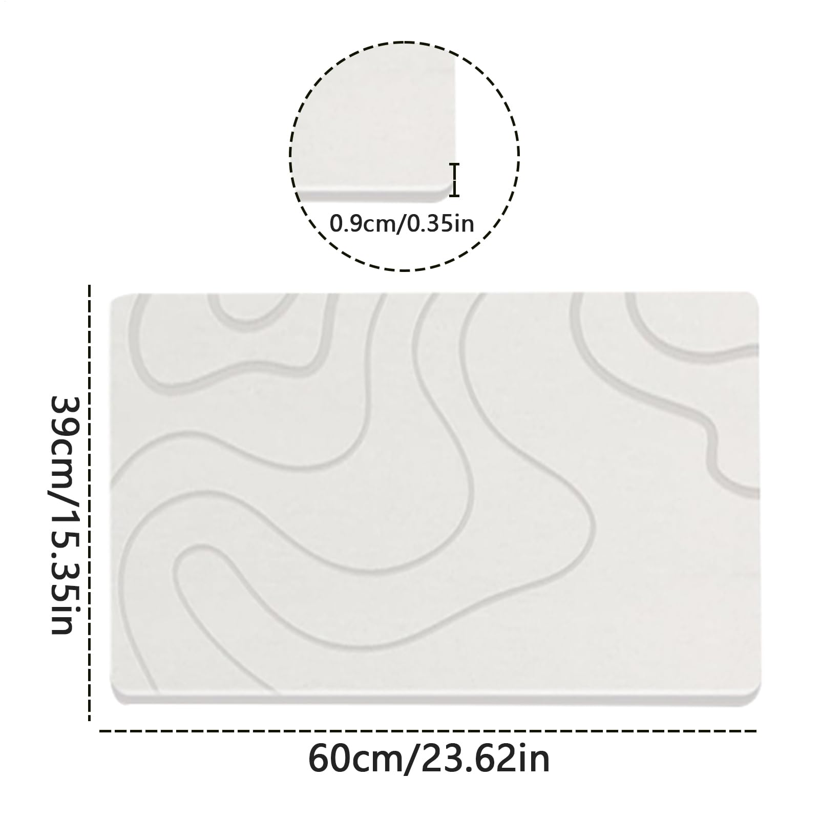 Tappetini per Bagno Tappeto Assorbente in Terra di Diatomee