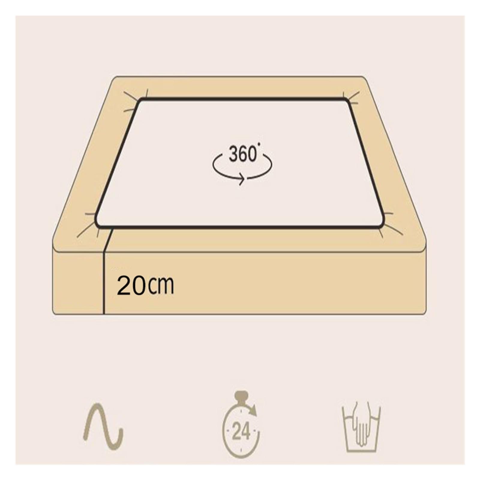 Fluwelen hoeslaken, fluwelen laken, sprei, fluwelen matras