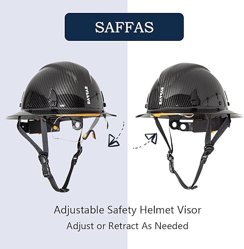 Miniatura 5 de Sombrero duro de fibra de carbono Bandera americana de ala completa Suspensión de trinquete de 6 puntos