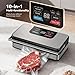 95kPa Powerful Vacuum Sealer for Food, Fully Automatic 10-in-1 Vacuum Sealer Machine with Easy Handle, Built-in Cutter & Roll Storage, Digital Countdown Display, Premium Stainless Steel Design