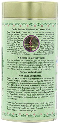 Image of ORGANIC INDIA Tulsi Original Tea 100 GM Tin (Pack of 2)