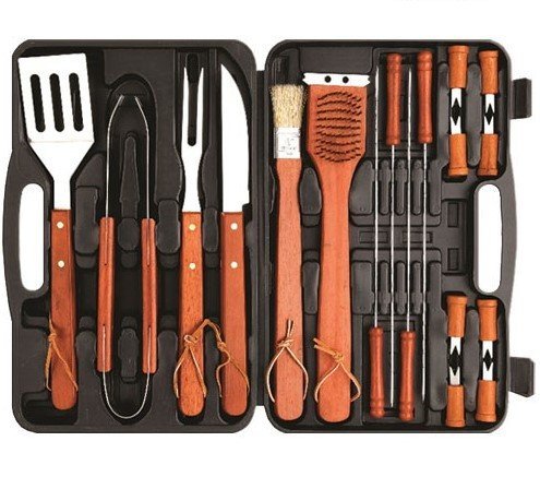 BBQ Mastertools Grillset für Feinschmecker Grillkoffer 18-teilig