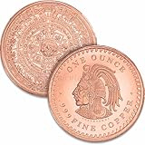 Generic 1 oz copper Aztec Calander in protective flip