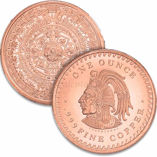 Generic 1 oz copper Aztec Calander in protective flip