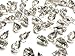 CraftbuddyUS 50pcs 8 X 13mm SEW on Acrylic Teardrop Silver Set Crystals Diamante Montees