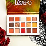 sombras de ojos naranjas Una variedad de tonos en amarillo, naranja.