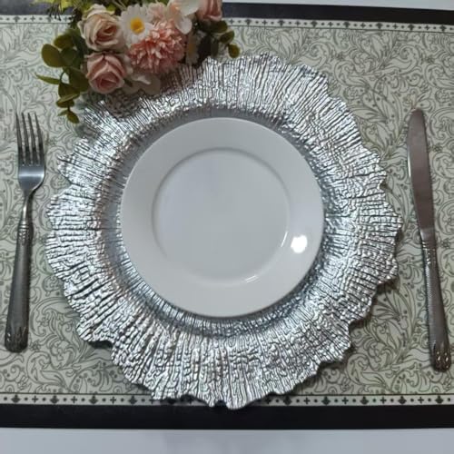 Platos cargadores de plástico premium 13 in set 6 pcs miniatura 5
