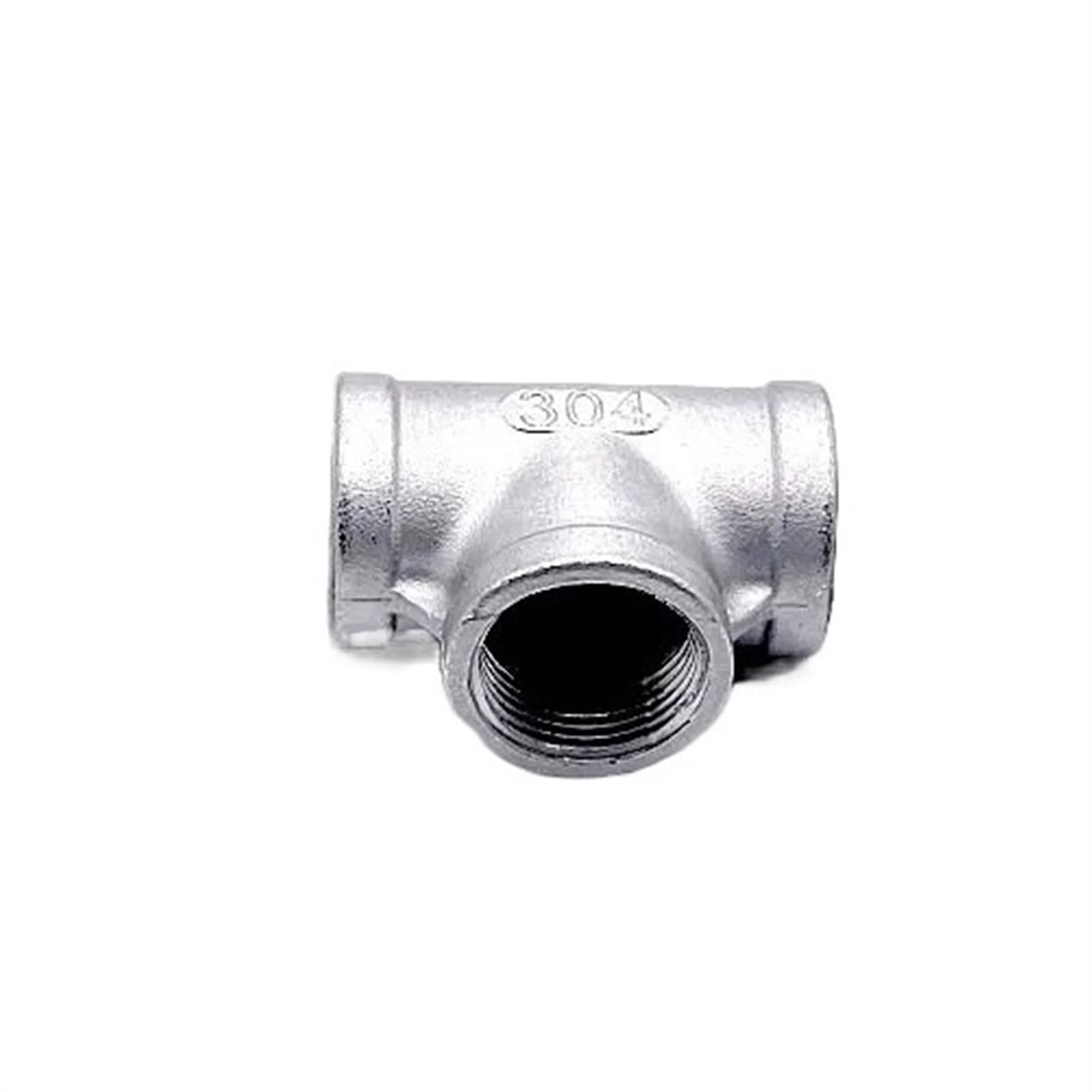 Conector en T de 3 vías Adaptador de Acero Inoxidable Rosca Hembra BSP Accesorio for tubería Agua en T 3 vías(2")