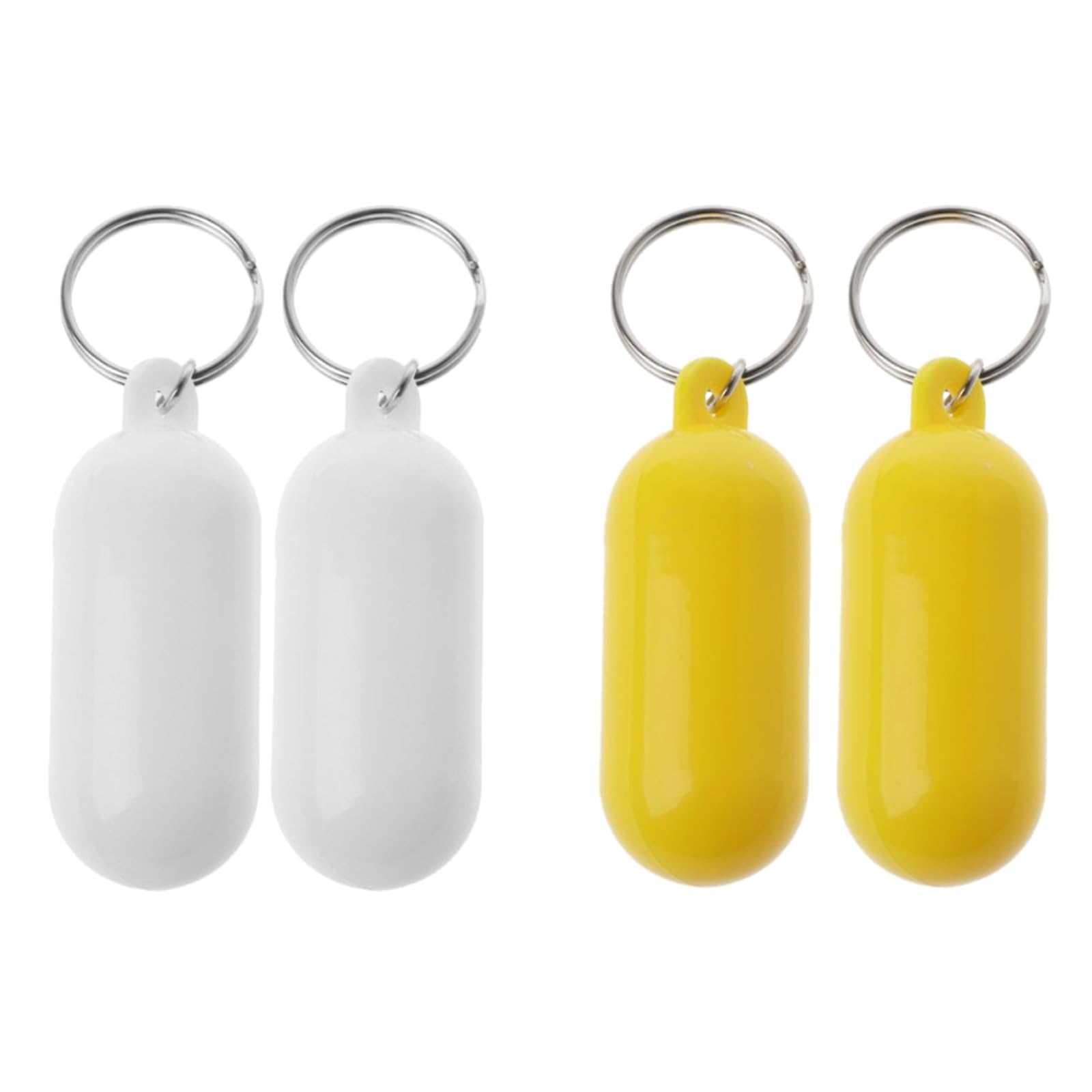 hejhncii 2 Pieces Floating Keychain Pills-Shape Float Key Rings For Boat Sailings Kayak Surfing Floating Key Chain Lightweight Keychain
