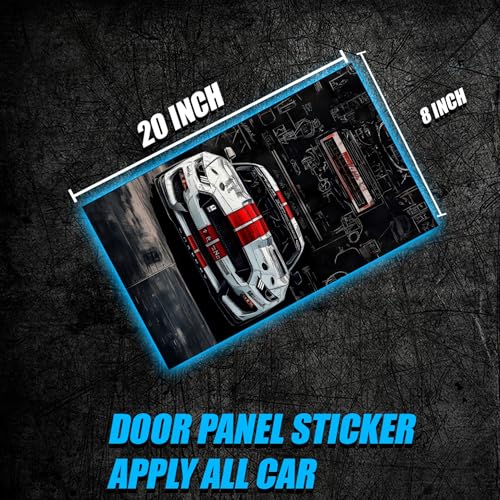 Image of Premium Car Pillar Self-Adhesive Printed Vinyl Sticker, Cool Boy Design, Vehicle Exterior Decor DIY Decal Accessory (L)