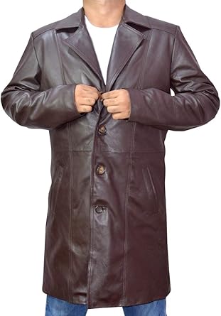 Fashion Men's Trench Coat / Rain Coat Long 3-Quarter Real