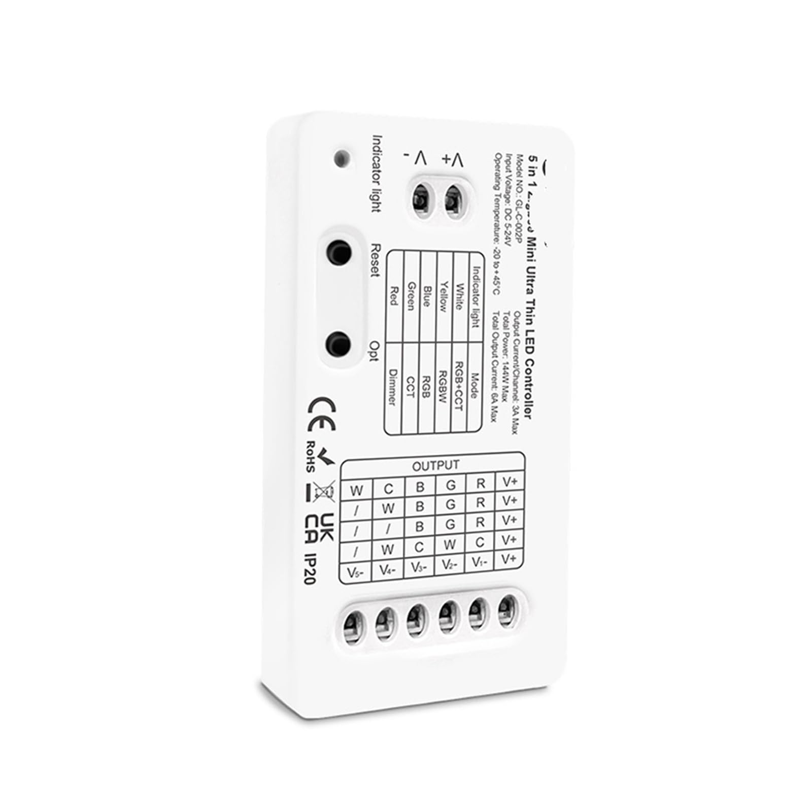 Contrôleur de bande LED RVB CCT variateur connecté pour ruban lumineux