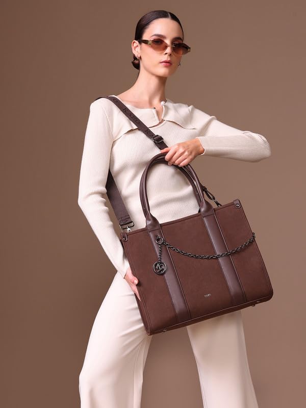 Image of Kazo Cooper Tote | Premium Faux Leather Handbag for Women | Modern Structured Shopper with Statement Straps