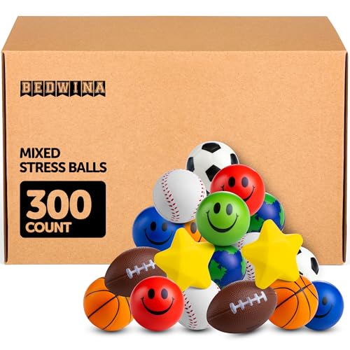 Bulk Mini Stress Balls 300 Pack – 2-3 inch squishy fidget toys