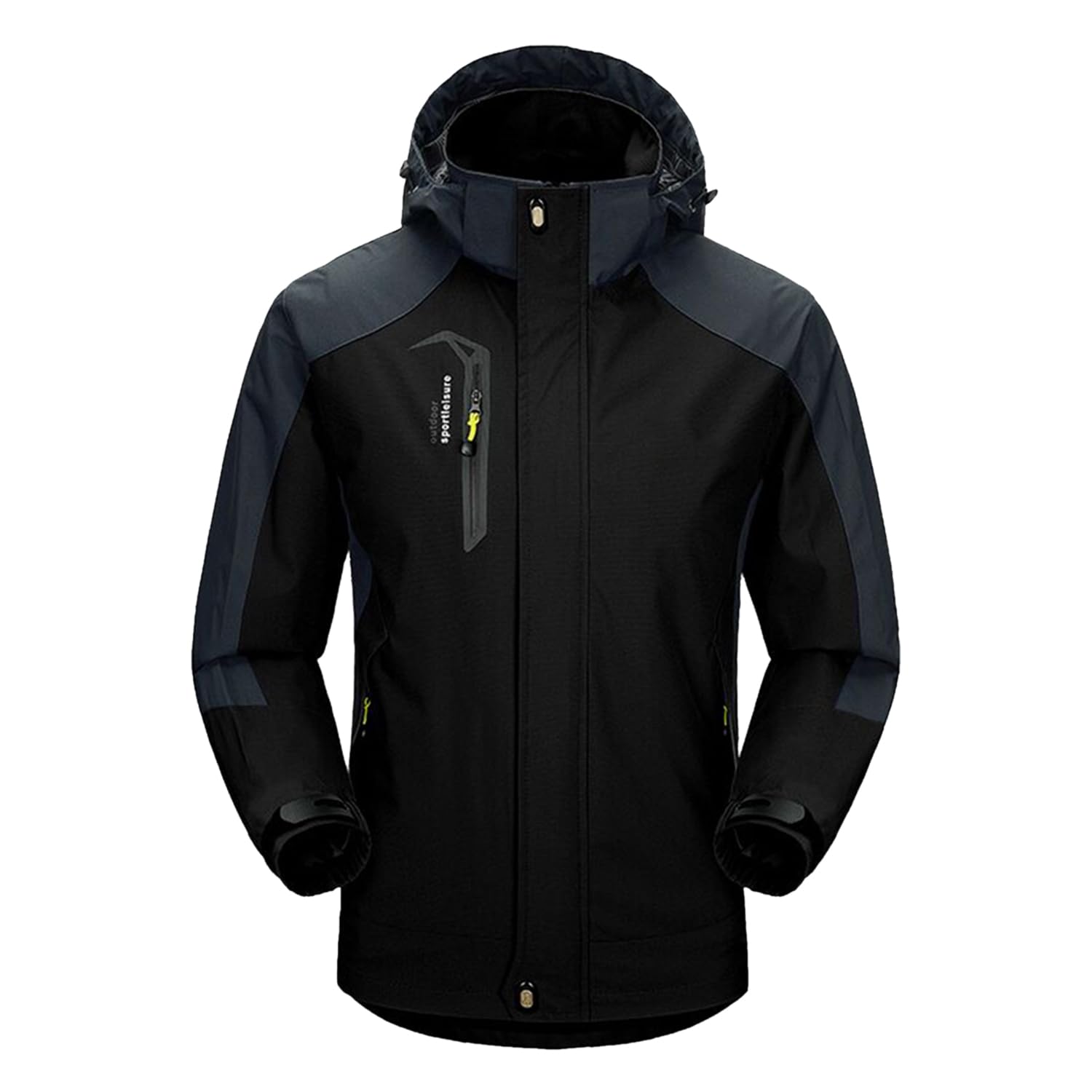 Chaqueta Impermeable para Hombre Senderismo al Aire Libre Chubasquero Cortavientos Ropa Deportiva Chaqueta Impermeable Softshell Ligera con Capucha