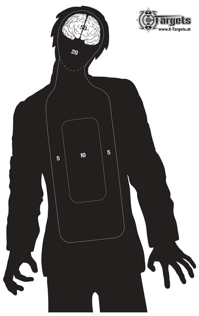 Obiettivo grande Zombie Silhouette, 53 x 84 cm, carta 120 g/m²
