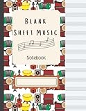 Blank Sheet Music Notebook: Brown Percussion Cover