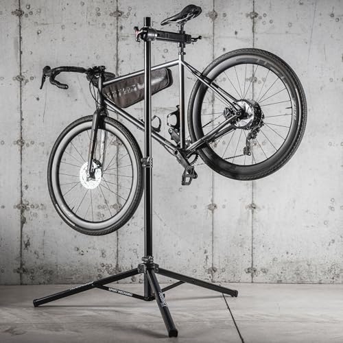 Feedback Sports | Sport-Mechanic Bicycle Repair Stand | Bicycle Workstand W/Tripod Base | Lightweight and Durable | Aluminum Steel Hybrid Construction | Black (Black, Sport Mechanic)