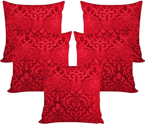 k.s.craft Velvet Cushion Cover Set of 5 pcs 60x60 cm (Red)