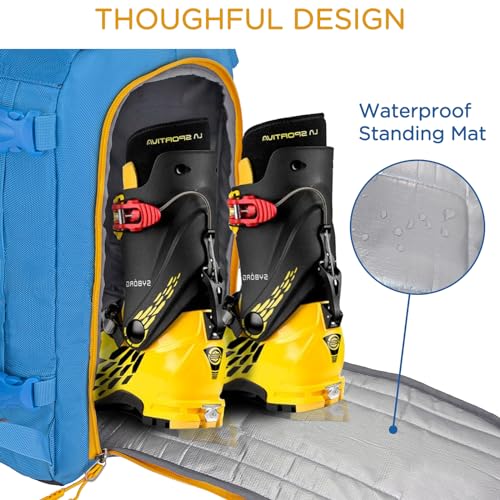 image for WOLT Ski Boot Bag Backpack - 50L Snowboard Boot Bag for Air Travel for