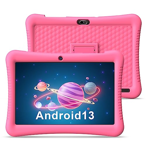EagleSoar Kids Tablet 10 Cali, Android 13, 3GB RAM, 32GB ROM, Quad Core, Wi-Fi, Parental Control, Kids Mode, Educational With Case