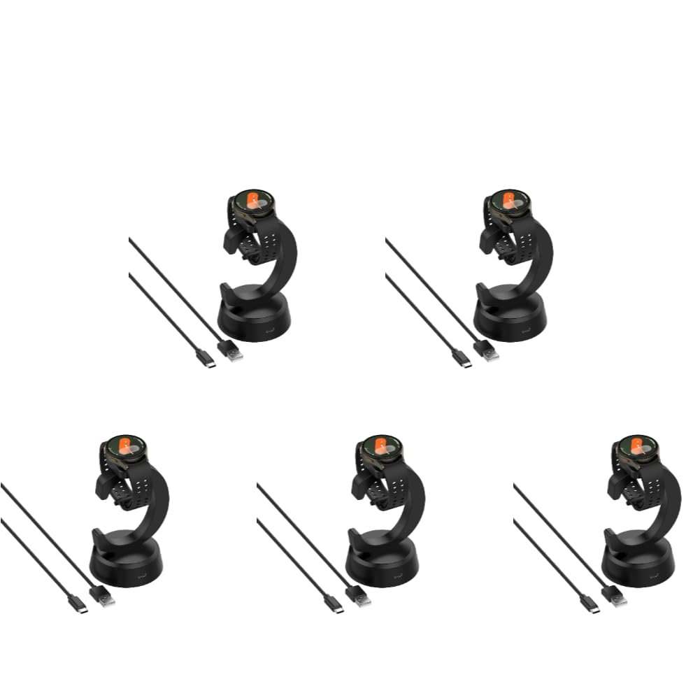 Support de Charge 5 Pièces pour Smsung Galaxy Watch 8/8 Classic/Ultra 2025/7, Station de Recharge de Remplacement, Support de Chargement sans Fil Magnétique