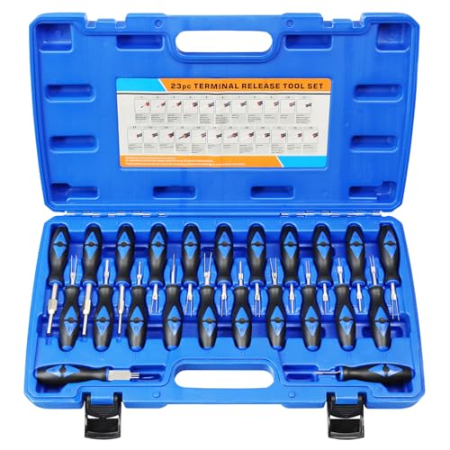 Image of YSTOOL Terminal Release Kit, Universal Wire Connector Removal Pin Extractor Release Tool 23 PCS Set for American Domestic and Imported Vehicles