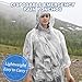 108 Pack Disposable Rain Ponchos for Adults Plastic Ponchos with Hood Raincoat Poncho Bulk for Men Women Camping Outdoor (Clear)