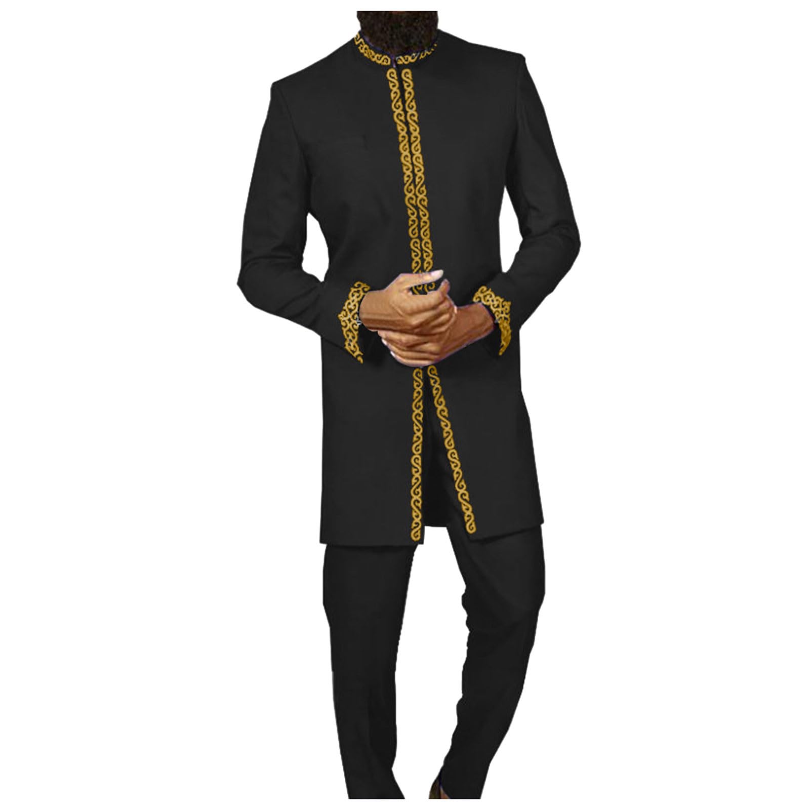 Conjunto genérico para hombre de algodón, 2 piezas, chándal, deporte, sudadera, pantalones de correr, ligero, delgado, entrenamiento, gimnasio, al aire libre, moda elegante A73