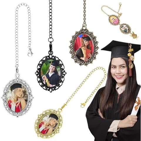 Personalized Graduation Tassel Charm Custom Graduation Cap Tassel with Memorial Photo 2024 Custom Graduation Cap Decorations as Gift Picture Charm Cap Topper Cover