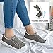 JENN ARDOR Women's Canvas Sneaker Slip-ons Loafers Shoes for Womens Fashion Casual Canvas Round Toe Soft Comfortable Walking Flats Grey Size 7