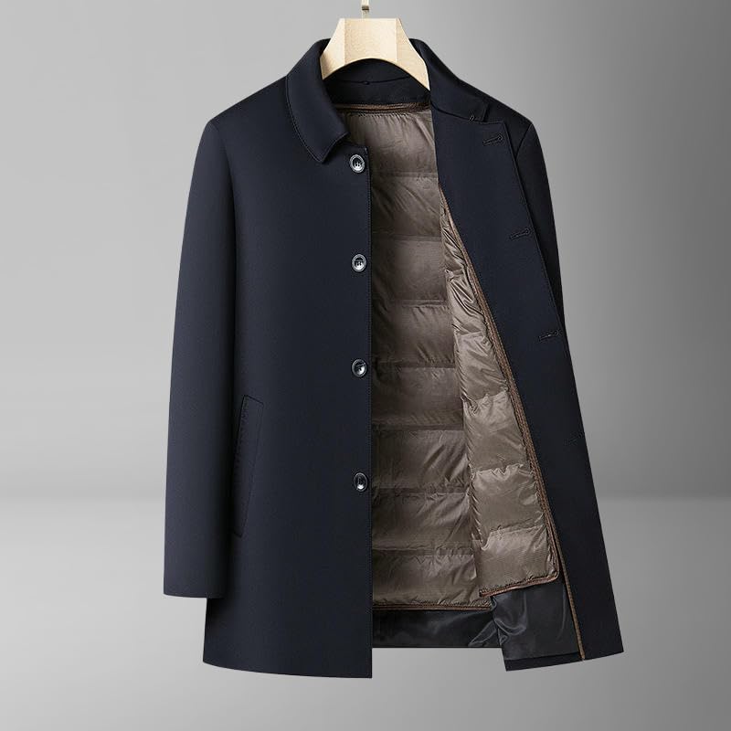 Abrigo de plumón para hombre ideal para un look casual de invierno con cuello de solapa elegante 6