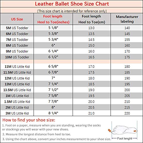 image for STELLE Premium Authentic Leather Ballet Slipper/Ballet Shoes(Toddler/L