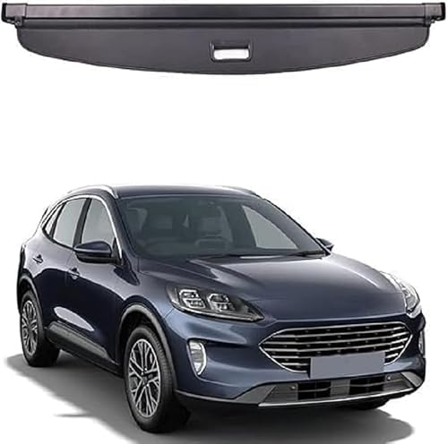 liufangfc Retractable Cargo Cover for Ford Escape Kuga 2020-2023, Waterproof Boot Privacy Parcel Shelf - Easy No-Drill Install