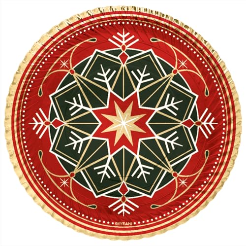 OH YEAH 2 runde Pappteller für Weihnachten, Winter, dreifarbig, 30...