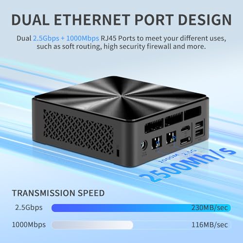 Mini PC, Intel 12th Alder Lake N100 (up to 3.4GHz), 16GB DDR4 RAM 512GB M.2 SSD, Mini Desktop Computers Windows 11, 4K Dual Display, USB3.2, RJ45, Micro PC for Home Office Business - Image 6