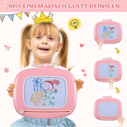 Smasiagon Magnetische Maltafel Zaubertafel für Kinder, Bunte Löschbare Magnettafel Zeichentafel mit Beinen für Kleinkind Spielzeug ab 1 2 3… – Ansicht 4