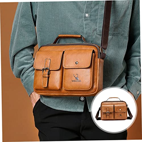 TENDYCOCO Bolsa de ombro masculina bolsa de compras bolsa masculina bolsa transversal com zíper bols