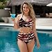 HUGS IDEA Couples Matching Couples Matching 4th of July High Waisted Bikini Set Men Swim Shorts USA Camo Patriotic Beach Holiday Pool Party Swimwear M