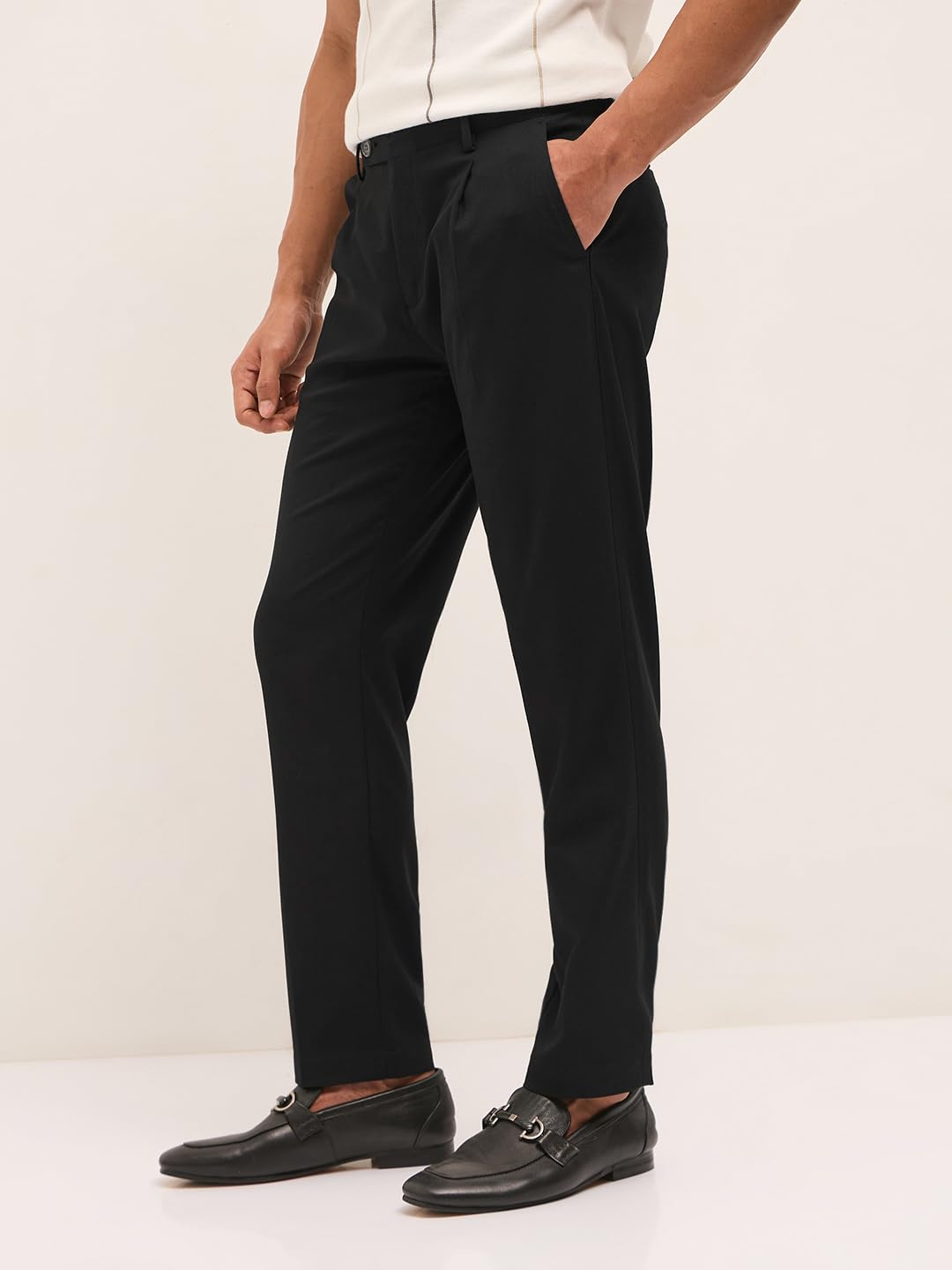 THE BEAR HOUSE Men's Regular Pants (TRO-ALARIN-BK_Black 2