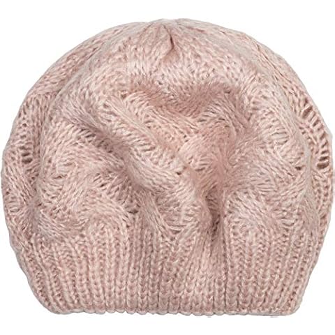 styleBREAKER Women's Knitted Beret with Plait Pattern Cover