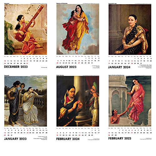 Image of Tallenge - Raja Ravi Varma - 2026 Desk Calendar - 6 x 9 Inches for Home & Office (Paper, Desk Calendar)