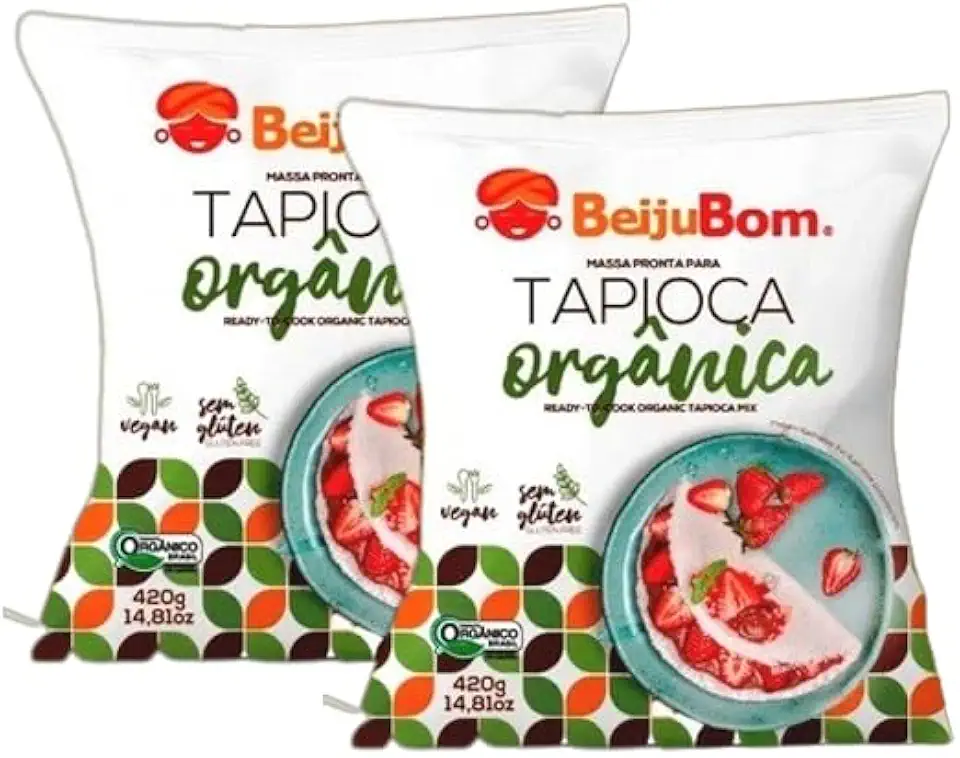 Kit 2X: Tapioca Orgânica Sem Glúten BeijuBom 420g