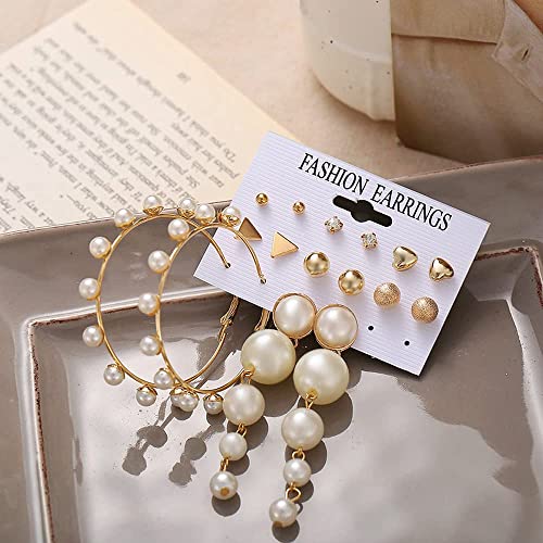 Image of Shining Diva Fashion Stylish Combo Metal Earrings for Women and Girls